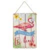 Flamingo Wall Art Welcome Sign 6.3" X 9.5"