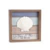 You & Me By The Sea Tabletop Sign With Shell Accent 8" X 8"