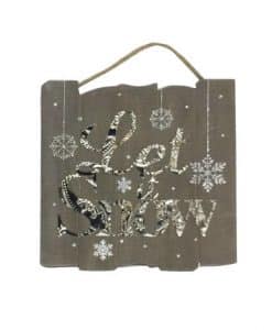Let It Snow 13" x 13" Wall Plaque
