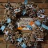 Welcome To Our Patch Fall Leopard Pumpkin 16" Burlap Wreath