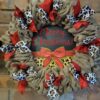 Leopard Merry Christmas 16" Burlap Wreath