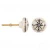 Ceramic Round Black And White Compass Decorative Knob