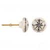 Ceramic Round Black And White Compass Decorative Knob