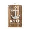 Hope Anchors the Soul 11.5" X 18.5" Wood Wall Decor