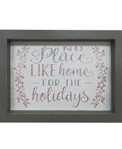 No Place Like Home for the Holidays Tabletop Sign 9" x 6.7"