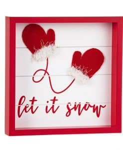 Let it Snow Tabletop Decor Sign 9.5" x 10"