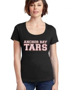 Anchor Bay Tars Women's Black Scoop Neck T-Shirt Tee