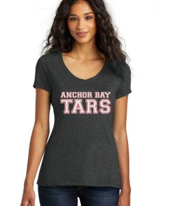 Anchor Bay Tars Women’s Black Tri-Blend V-Neck T-Shirt Tee