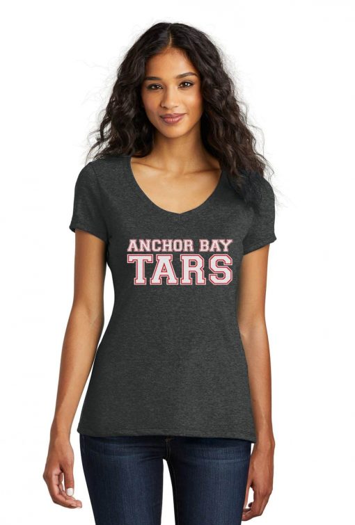 Anchor Bay Tars Women’s Black Tri-Blend V-Neck T-Shirt Tee