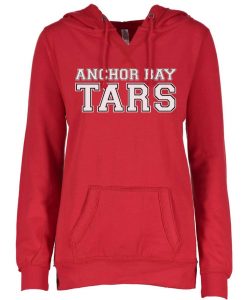 Anchor Bay Tars Women’s Red V-Notch Fleece Pullover Hoodie