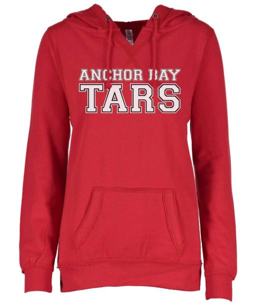 Anchor Bay Tars Women’s Red V-Notch Fleece Pullover Hoodie