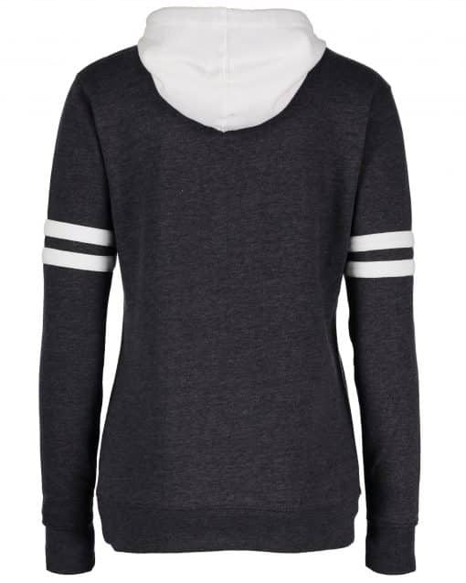 Anchor Bay Tars Women's Black Heather Varsity Fleece Hoodie - Image 2