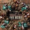 Football Fans Live Here 16" Fall Burlap Wreath