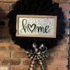 Black Buffalo Plaid Home 16" Burlap Wreath