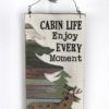 Cabin Life Wood With Metal Deer 11.75" X 6" Wall Sign