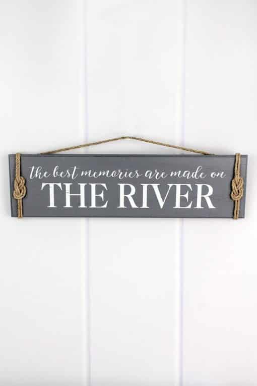 Best Memories Are Made On The River 5.25" x 18.75" Wood Sign