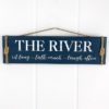 The River Sit Talk Laugh 5.25" x 18.75" Wood Sign