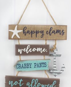 Happy Clams Crabby Pants 15.25" x 13" Wall Hanging