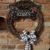 Beware of Dog Kisses 16" Grapevine Wreath