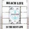 Beach Life White Nautical Wood 3.5" x 5" Photo Frame