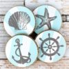 Set of Four 4" x 4" Nautical Coasters