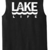 Lake Life Men's Black Anchor Tank Top Sleeveless Tee