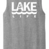 Lake Life Men's Gray Anchor Tank Top Sleeveless Tee