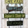 Lake Rules 22" X 13.75" Metal Wall Sign