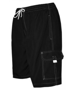 Men's Black Swim Trunk Board Shorts - Surf Ave