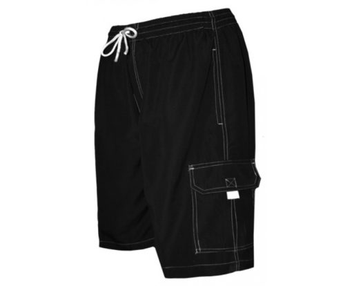 Men's Black Swim Trunk Board Shorts - Surf Ave