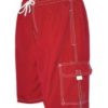 Men's Red Swim Trunk Board Shorts - Coastal Revolution