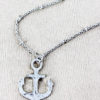 Silvertone Anchor Necklace