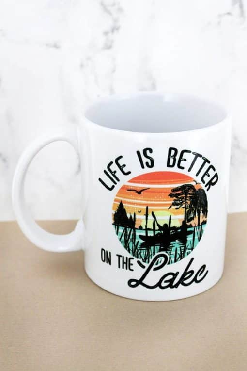 Life Is Better On The Lake 15 oz White Mug