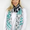 Nautical By Nature Mint Navy Scarf