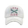 Distressed White with Crystals Lake Life Bling Hat