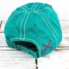 Distressed Turquoise Lake Life Hat