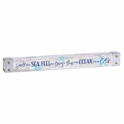 Smell the Sea Feel The Breeze 18" x 2" Tabletop Sign