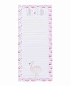 Wild Child Magnetic Memo Pad With Flamingo