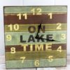 13.25" x 13.25" On Lake Time Wood Wall Clock