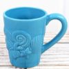 Ceramic Seashell and Starfish Sky Blue Coffee Mug