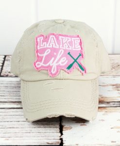 Distressed Stone Lake Life Adjustable Hat