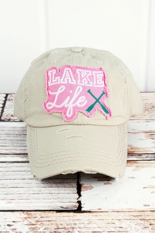 Distressed Stone Lake Life Adjustable Hat