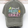 Distressed Steel Gray You And Tequila Make Me Crazy Adjustable Hat