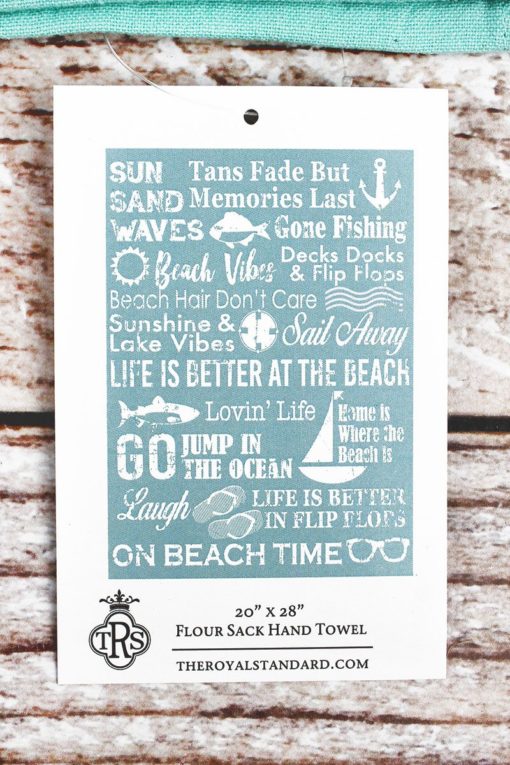 Beach Life Flour Sack Hand Towel - Image 2