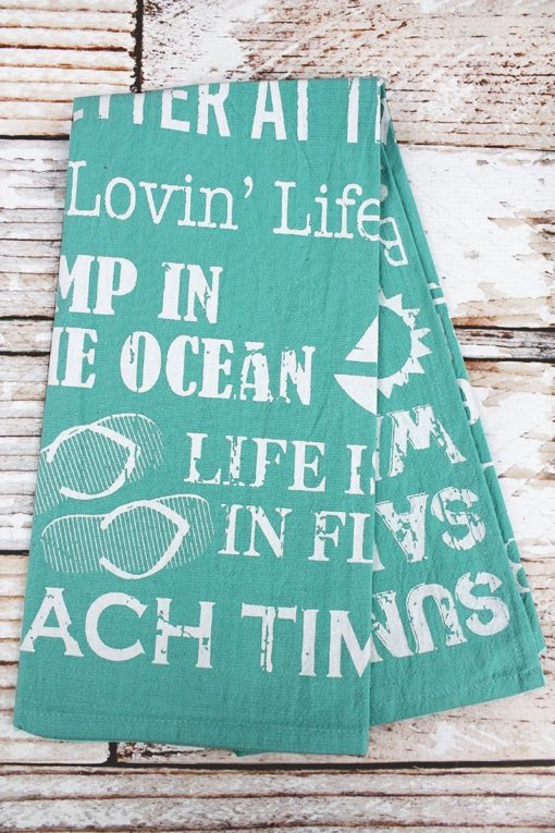 Beach Life Flour Sack Hand Towel