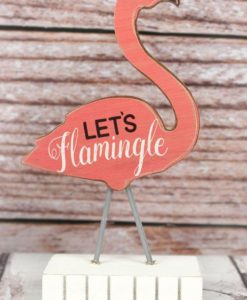 Let's Flamingle Flamingo 6" X 3.25" Tabletop Decor