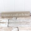 Happiness Is A Walk On The Beach 3.75" X 19" Wood Box Sign