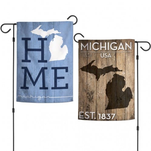 State of Michigan Home 2 Sided 12.5"x18" Garden Flag