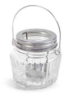 Clear Silver Mason Jar Tealight Candle Holder 3.5"x3.4"