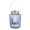 Blue Silver Mason Jar Tealight Candle Holder 5.5"x7.5"